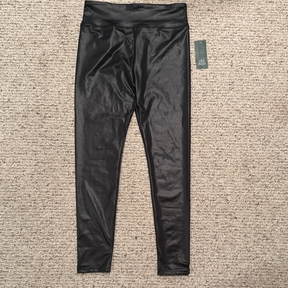 Wild Fable Black Faux Leather Pants